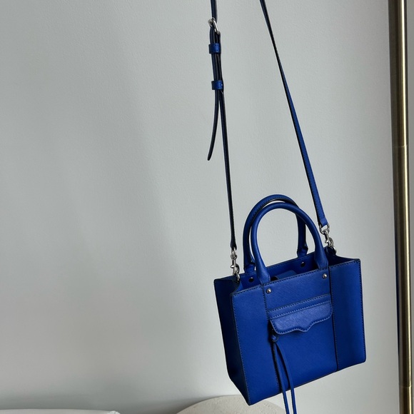 Rebecca Minkoff Blue Mini Mab Crossbody Leather Tote - Picture 4 of 6